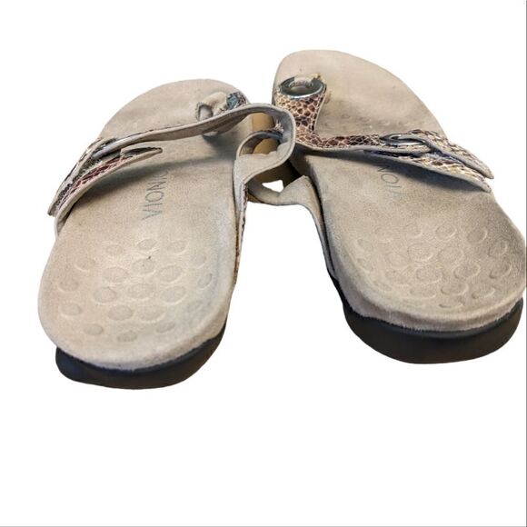 Vionic Womens Kalise snakeskin leather T-Strap Sandals Size 8 Medium (B, M) - Picture 5 of 7